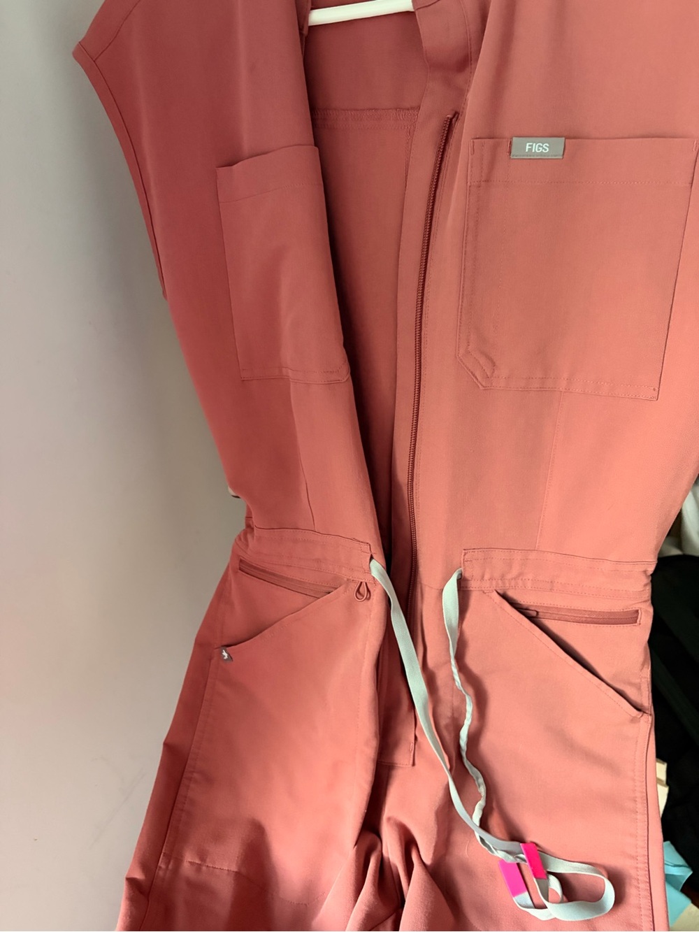 Figs mauve Sleeveless Zip Jumpsuit - Picture 2 of 3
